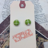Spring patterned Button Earrings *More patterns available 