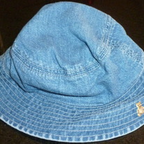 Denim Hat with Chin Strap-Baby Gap 6-12 Months