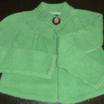 Green Sweater with Large Button-Gap Kids Size 8