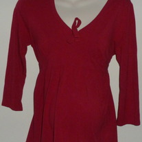 Red Shirt with Tie at Top/Middle-Motherhood Maternity Size Medium