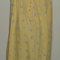 Yellow Gown with Blue Flowers-Dreams and Co Size 2X
