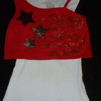 Red/White/Blue Tank Top-Justice Size 6