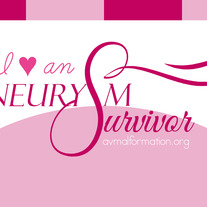 "I <3 an Aneurysm Survivor" Sticker (Pink)