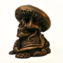 COLD CAST BRONZE DEATH CAP (amanita must scare ya) 3 inch resin
