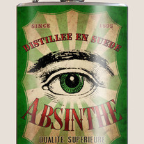 Absinthe Green Eye Flask