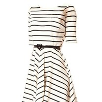 Stripe skater dress