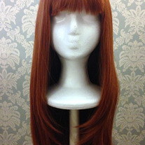 Long Copper Red Wig