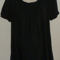 Black Short Sleeve Top with Tie in Back-Liz Lange Maternity Size Medium