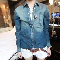 Ombre Denim Shirt