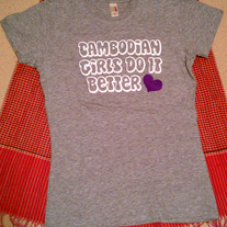 Girl's Tee: Srey Sross (Grey)