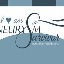 "I <3 an Aneurysm Survivor" Sticker (Cyan)