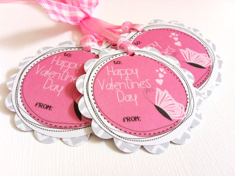 Valentine's Day Gift Tags in Chevron · Adorebynat · Online Store