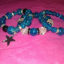 Blue Star Shattered Beads Stack (Little Diva Collection)