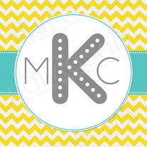 Chevron Monogram Print