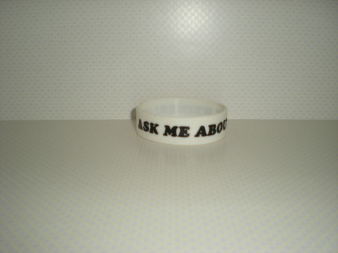 Ask Me About My Weiner Bracelet (White)