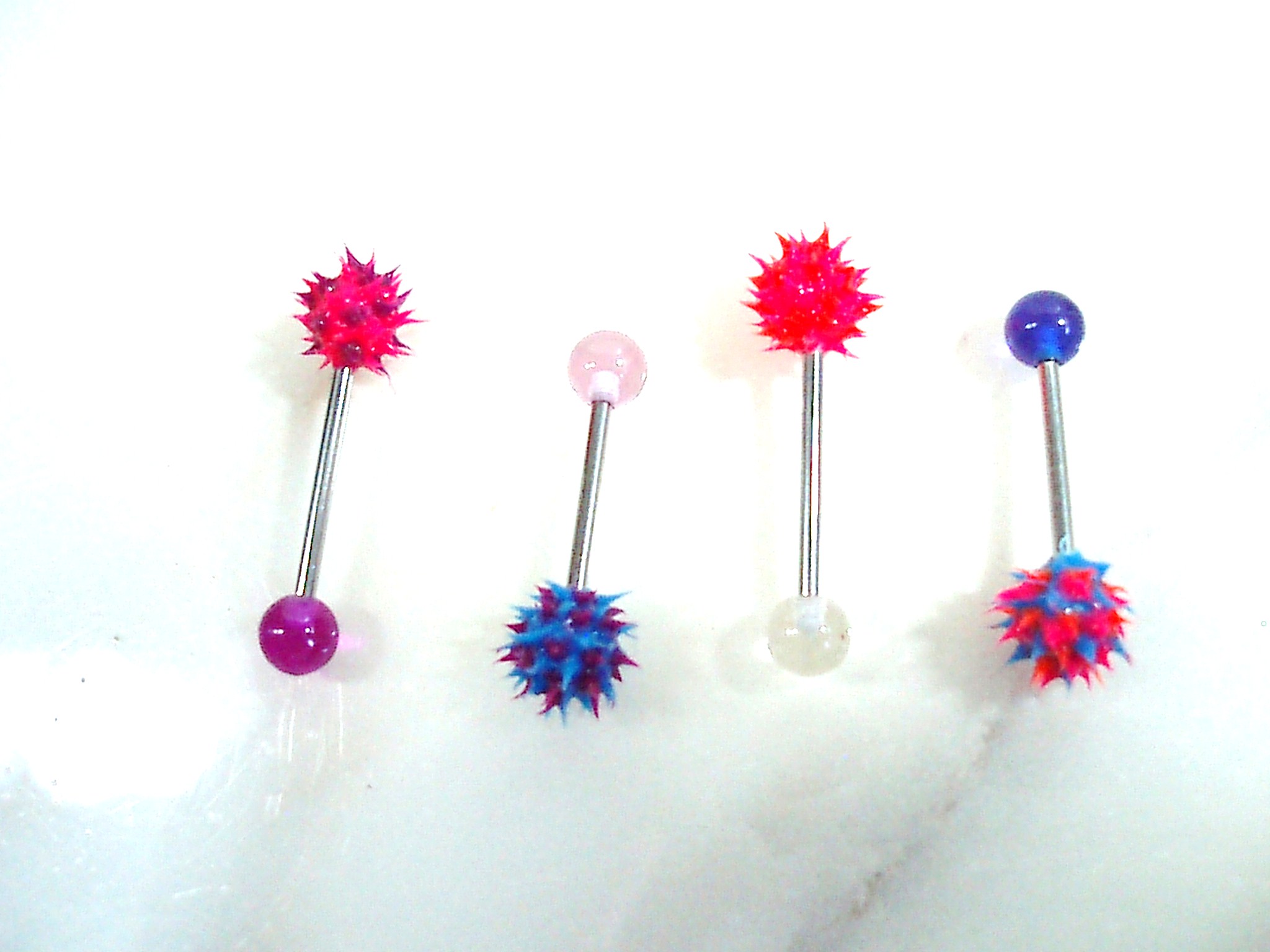 Soft Silicone Spiky Ball Tongue Ring Blacklight Reactive on Storenvy