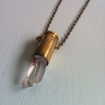 Crystal Quartz Bullet Necklace