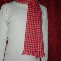 Vintage 1970s Plaid Scarf