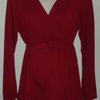 Dark Red Long Sleeve Shirt-Motherhood Maternity Size Large