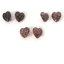 you choose leopard print jaguar spot or tiger stripe brown silver glitter resin heart clip-on earrings