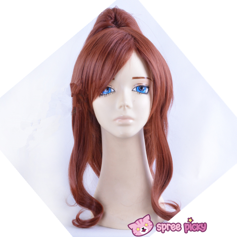 Sailor Moon Sailor Jupiter Kino Makoto Brown Wig with Pony ...
