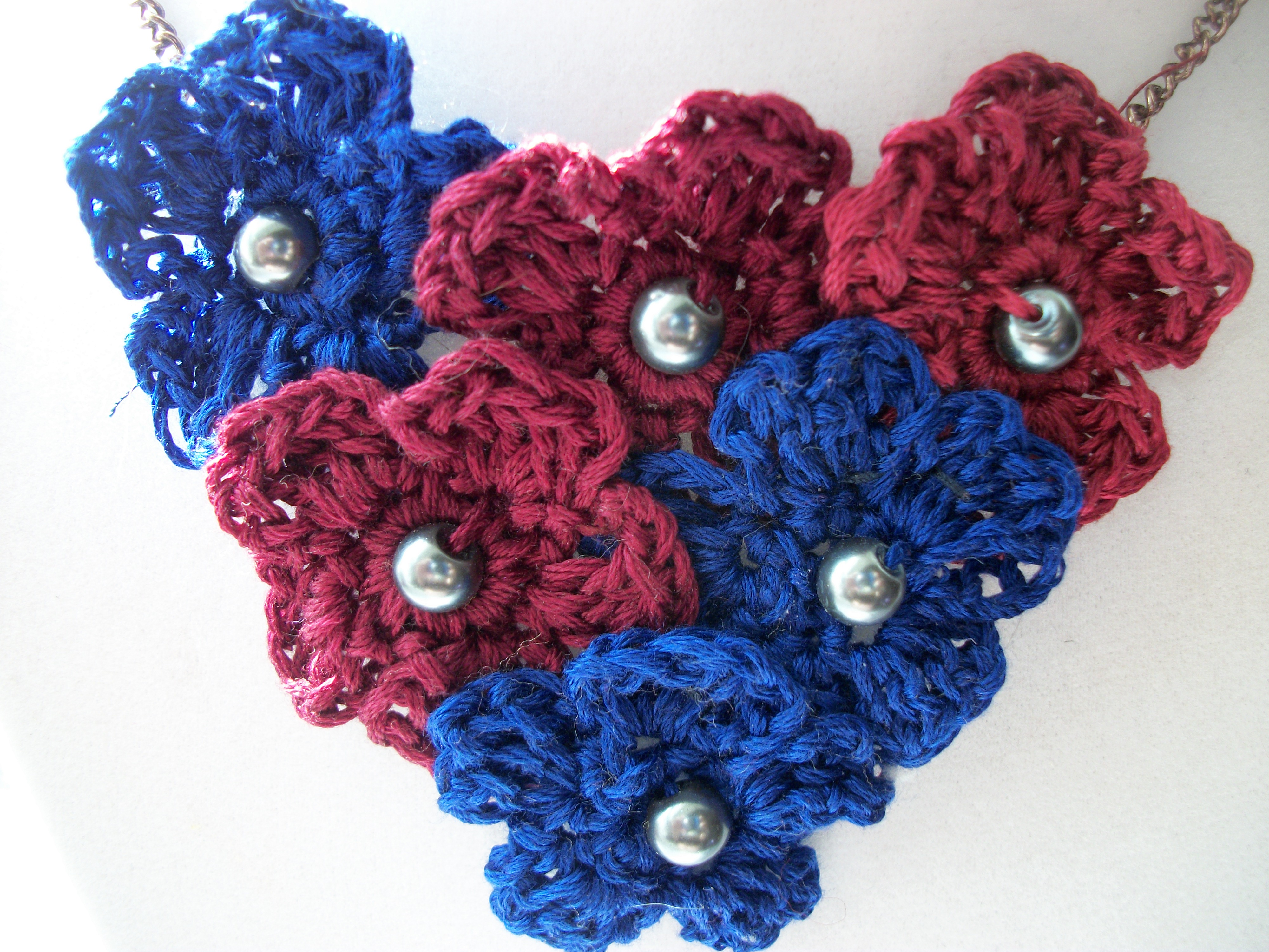 Crochet Flower Necklace on Storenvy