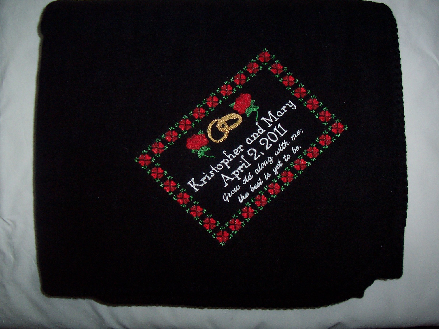 Wedding Fleece Throw on Storenvy