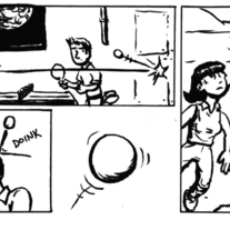 "Space and Ping Pong" - Original Comic Strip Art