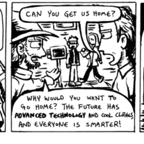 "The Future and Being Lost" - Original Comic Strip Art