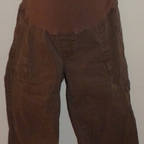 Brown Capris-Motherhood Maternity Size Large  041216