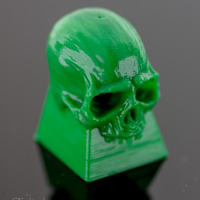 Green skull keycap