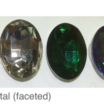 Oval czech crystal (faceted) 20mm x 30mm
