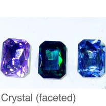 Rectangle czech crystal (faceted) 10mm x 14mm