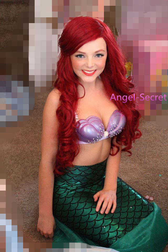 BB4 cosplay photo shooting METALLIC purple pearls shell bra MERMAID Ariel