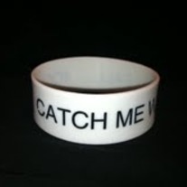 "Catch Me When I Fall" Wristband - White