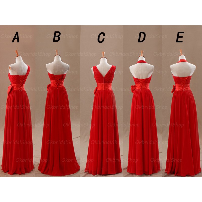 red bridesmaid dresses, long bridesmaid dresses, cheap bridesmaid