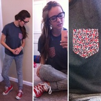Jenna Anne's Union Jack on Grey Pocket Punt