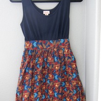 Abstract Printed Dress with Pockets