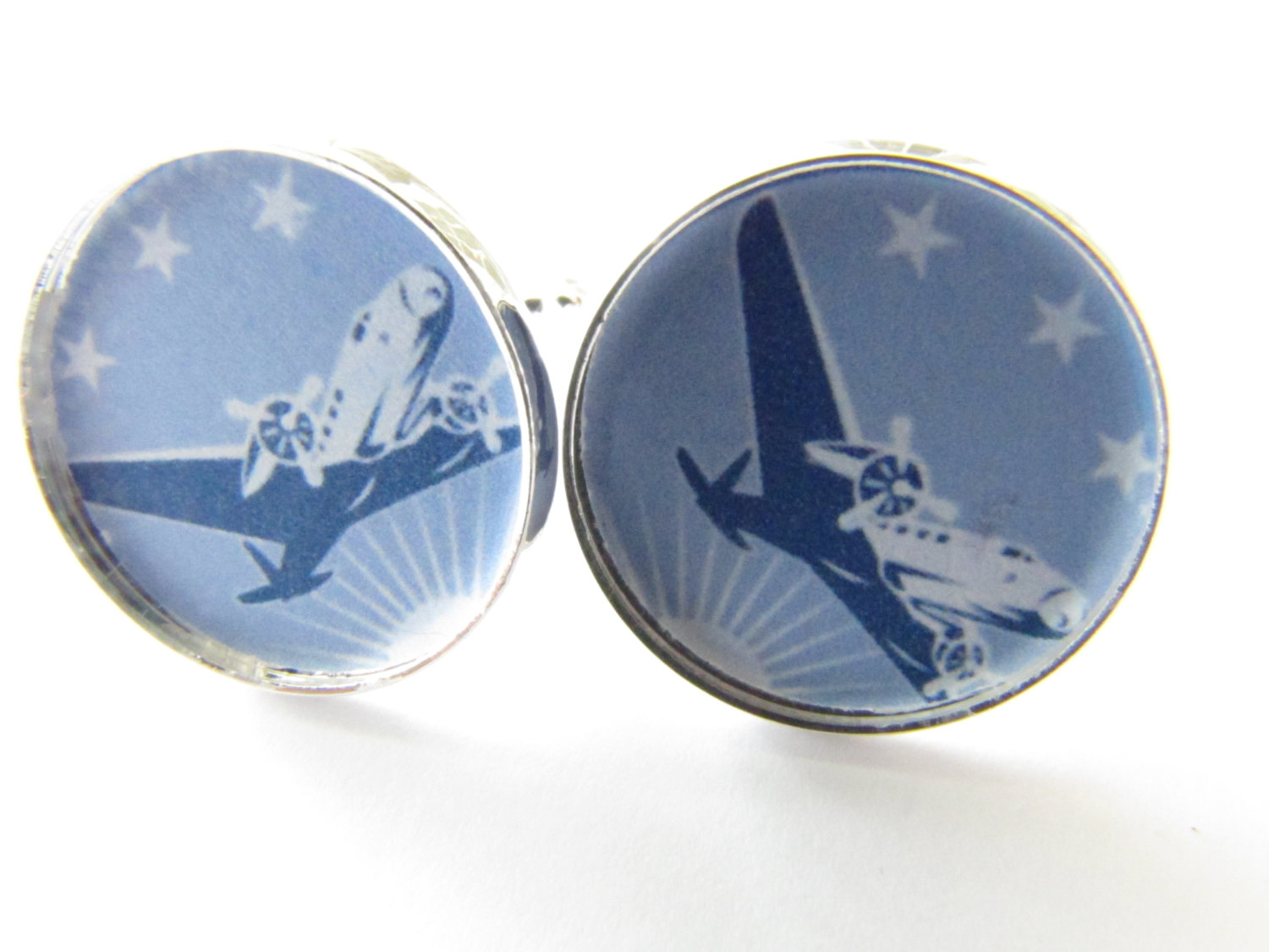 Airplane Cufflinks-pilot,flying,propeller,aviation-accessories,mens cufflinks,fathers day on