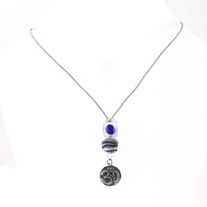 Clearly Violet Om Necklace