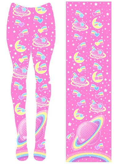 Pre-order! Saturn's Wish Tights - Pink