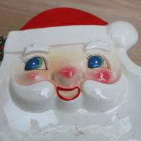 Holt Howard Ceramic Santa Dish w/Original Box