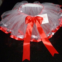 Red/White TuTu-NEW-Mudpie Size 0-6 Months