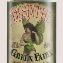Absinthe Green Fairy Flask