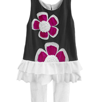 Isobella & Chloe Holly Charcoal 2pc set Tunic & Leggings