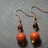 Brown Jade Earrings