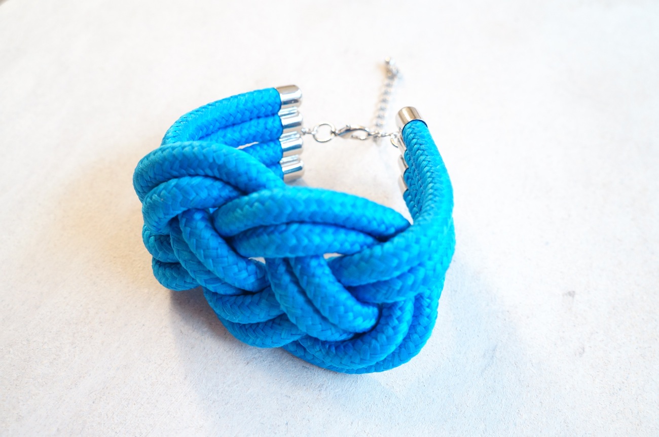 Neon Blue Rope Bracelet on Storenvy