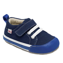Smaller by See Kai Run - Cody, Blue Canvas Sneaker