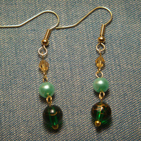 Two-tone Green Earrings