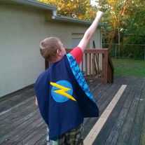 Blue Camoflage Super Hero Cape